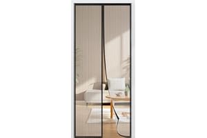 BUIRTLY Zanzariera Magnetica 80x215, Zanzariera Magnetiche per Porte Finestre, Facile da Installarepeper Chiusura Automatica, per Balcone Soggiorno Cantine Terrazze, Nero