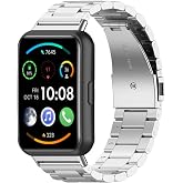 Huawei Watch Fit 2 Uyumlu Paslanmaz &Ccedil;elik Kordon G&uuml;m&uuml;ş