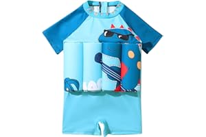 IMEKIS Maillot de Bain Flottant Dinosaure pour Garçon Une Pièce Aide À La Natation Garçons Bouées Maillot De Bain avec Réglable Flottabilité Maillots De Bain Apprentissage De La Natation Costume