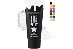 ‎BOBISUKA BOBISUKA Theaterschminke Weiße Gesichtsfarbe, Halloween Schminke Weiss Ölige Körperfarbe Weiß für Schminke Karneval, Cosplay Clowns Joker