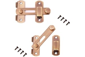 Boutihao 2 Pezzi Chiusura Della Porta in Acciaio Inossidabile, Serratura Porta Chiusura Serratura Scorrevole con Viti, per Bagno, WC, Mobili, Porte,Finestre