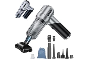 Vacuum Cleaner for Car Home, Portable Wireless Cordless 21000Pa High Power Vacuum Cleaner Car 4-in-1 with Brushless Motor,Air Blower,Handheld Vacuum Cordless,3 Gear Adjustment (Gray-black)