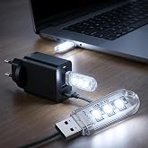 Mini Usb Led, Flash Bellek G&ouml;r&uuml;n&uuml;ml&uuml;, Taşınabilir, 3 Led Beyaz Işık, Portatif Gece Lambası