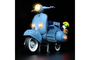 LOCOLEE Set di luci compatibilità Vespa 125, Dekorations Led Beleuchtung, set di luci compatibilità 10298 Vespa 125