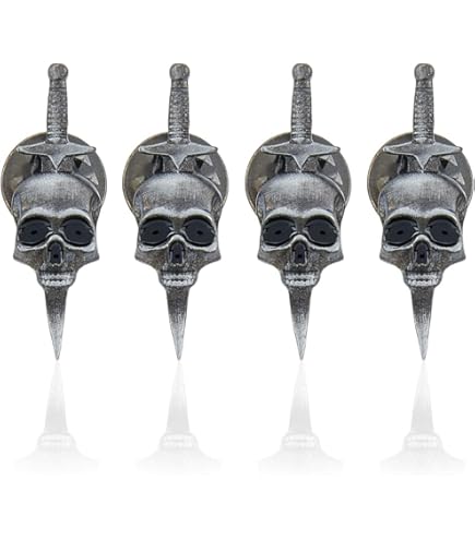 SuperFindings Broche Tête De Mort Gothique Style En Alliage Pour Homme Et Femme Manteau Veste En Tissu