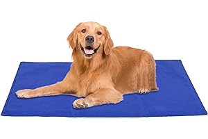 Flying Paws Pet Cooling Bed Mats for Dog - Dog Cooling Mat Pad Summer Pet Bed Large 90x50 cm - Non-toxic Gel Cooling Mat for Cats & Dog Car Outdoor