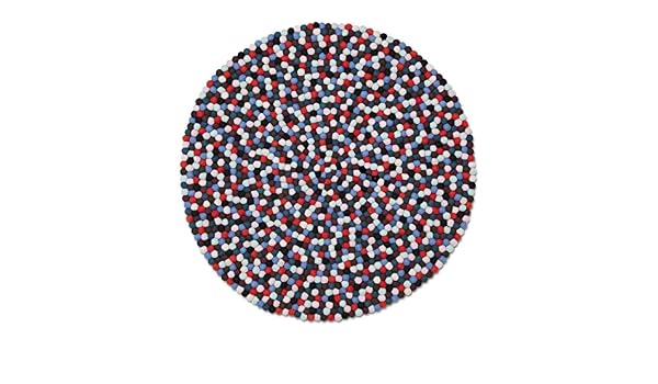 Hay Pinocchio Teppich Koralle Schwarz O140cm Amazon De Kuche