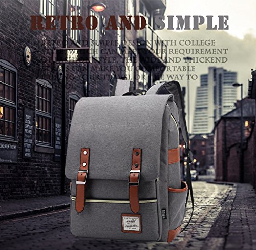 EssVita Vintage Rucksack Herren Damen Unisex School Student Oxford Laptop Rucksack Retro Rucksäcke Schulrucksack - 8