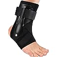 SONGQEE Ankle Support Brace with Side Stabilizers and Cross Auxiliary Fixing Belt, Ankle Splint for Sports Injury Recovery Ankle Sprain/Fracture, Weak Ankle, Achilles Tendon, Foot Pain Relief