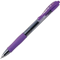 Pilot G207 Gelschreiber – 0,7 Mm Spitze, Pastellviolett | Packung Mit 12 Stück, Nachfüllbar