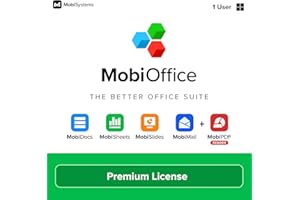 MOBISYSTEMS MobiOffice | Compatible with Microsoft Word, Excel, PowerPoint | Use on Desktop & Mobile Devices (Windows, Mac, Android & iOS) | Multiple Plans Available (Premium, Windows, MacOS)