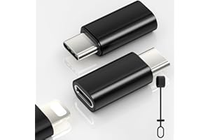 Zestiq 2 Pack Adaptador Lightning a USB C para iPhone 16/16 Pro/16 Pro Max/16 Plus/iPhone 15/15 Pro, Samsung S24/S23, iPad, Soporta Carga y Transferencia de Datos, No para Audio/OTG/Auriculares, Negro