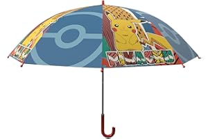 CYPBRANDS Pokémon- Paraguas, Paraguas Automático, Paraguas para Niños y Niñas, Multicolor, Producto Oficial