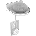 sciuU Universal Wall Mount, ABS Wall Shelf for Google Home mini, Google Wifi, Security Camera, Sonos, Speakers, Smart Home, Built-in Cable Organizer, Installation with 3M Adhesive or Screws, White