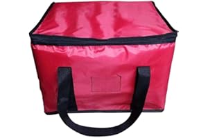 KISBEIBI Bolsa de entrega de alimentos para pizza aislada grande térmica para alimentos más calientes transportador bolsas de picnic (rojo, tamaño: 16L)