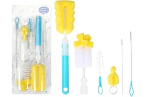 GoldRock Szczotka do czyszczenia butelek, 6 sztuk, szczotki do butelek, gąbka do czyszczenia butelek, szczotka do butelek dla niemowląt, szczotki do czyszczenia słomek, butelek, szklanych karafek, butelek dla niemowląt