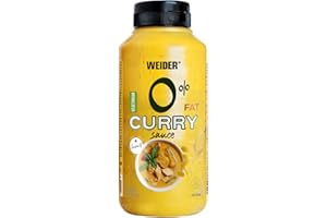 Weider Gourmet 0% Fat Curry Sauce (265 ml). Sauce Curry 0% Matières Grasses, 0% Sucre. Faible en Calories. Nouvelle Recette Gourmet. Ideal pour Salades, Légumes, Poissons, Viandes et Autres.