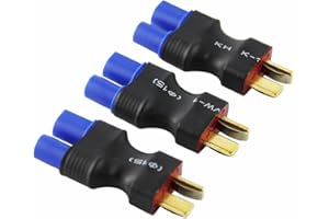 OliYin 3pcs Male Deans à Femelle EC3 Losi Adaptateur pour Lipo Brushless (Pack de 3)