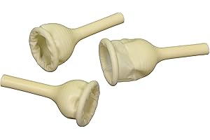 TOPMED ETS 25 sacchetti per orinatoio in gomma per catetere esterno da uomo, monouso, 25 punti, viene fornito con una striscia di schiuma per stringere 1 conteggio (medio 25 mm 1 pollici)