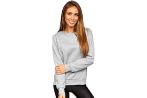 BOLF Femme Sweat-Shirt Sweat Manches Longues Temps Libre Sport Fitness Outdoor Basic Casual Style Mix A1A