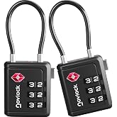 TSA Approved Travel Suitcase Lock with Opening Indicator, Combination Padlock for Suitcases, Backpacks, Carry-on Luggage and