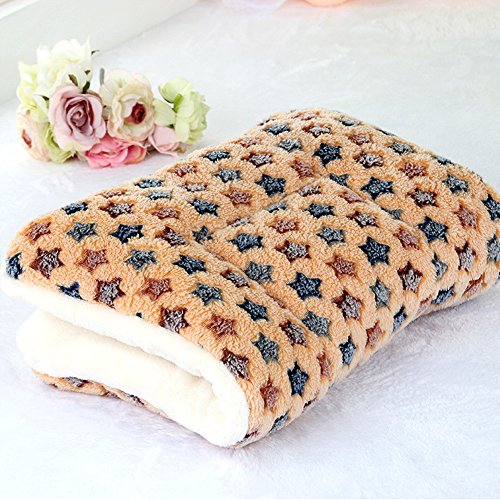 Preisvergleich Produktbild Hundehütten-Decke, dickes Kaschmir, süße, weiche Matte, Plüsch-Baumwolle, warm, gemütliches Kissen für Auto, Käfig, Hundehütte, Hundebett