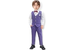 Nwada Smoking Abiti Bambini e Ragazzi Completi e Coordinati Camicie Cravatta a Farfalla Panciotto Pantaloni