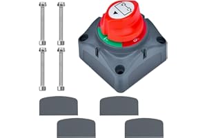 VOTHEN Battery Isolator Switch 12V 24V 48V - Kill Switch,Battery Power Cut Off Switch - Battery Disconnect Isolator for Marine Boat, Car,Caravan, RV, ATV(On/Off)