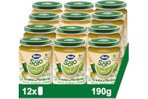 Hero Solo, Tarrito Verduras Bebé, Brócoli Guisante Calabacín con Aceite de Oliva Virgen Extra, Sin Sal Añadida ni Conservantes, 190g x 12U, Para Bebés Desde 6 Meses