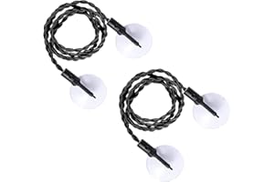 FIDGET PACK Tendedero de camping, 2 unidades para camping, Vanlife, Ohnmobil y balcón, tendedero de viaje (una longitud de 1,5 m, una longitud de 3 m, negro)