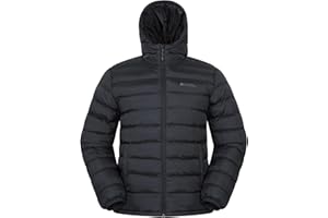 Mountain Warehouse Season Mens Padded Jacket - Water Resistant Jacket, Lightweight, Warm, Lab Tested to -30C, Microfibre Filler - for Travelling, Walking