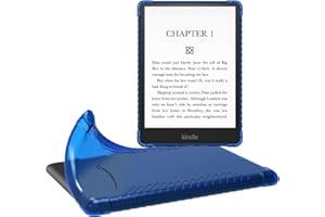 MoKo Étui Compatible avec 6,8" Kindle Paperwhite 11 Génération 2021, Coque Premium Flexible en TPU pour Kindle Paperwhite Édition Signature, Coque de Protection Arrière Souple, Bleu Marine