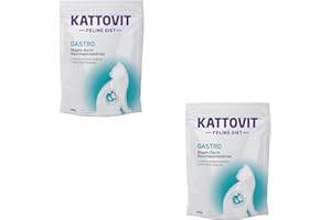 Kattovit Gastro | Confezione Doppia | 2 x 400 g | Alimento dietetico completo per gatti adulti | Può contribuire a compensare una digestione insufficiente | Basso contenuto di grassi