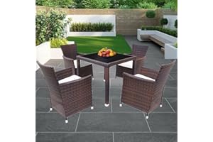 Diva Group Rattan garden furniture Set 4 Seats and a Table Set Rattan 4 Seater Dinning set