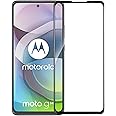 Top Trends® Full Glue Edge to Edge Tempered Glass Screen Protector Compatible with Moto G 5G with Free Complete Easy Installation Kit