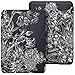 Produktbild WALNEW Amazon 10. Generation-2018 Kindle Paperwhite Hülle, Leichteste und Dünnste Hochwertige Lederhülle für Neue wasserfest Kindle Paperwhite 2018 mit,Schwarze Blume
