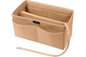 Ropch Organisateur de Sac à Main en Feutre, Sac de Rangement Intérieur Bag in Bag pour Femmes avec Sac à Fermeture éclaire et Porte-clés