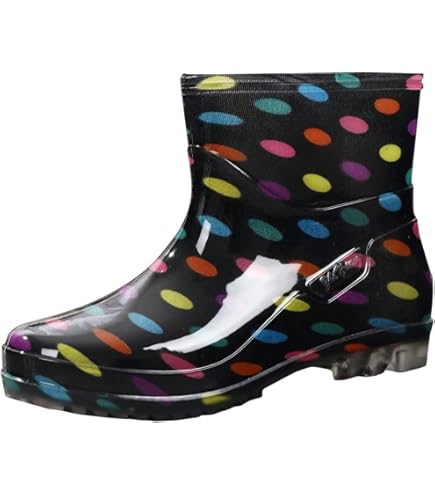 Stivaletti Da Pioggia Donna - Impermeabili Alla Caviglia In PVC Con Suola Antiscivolo - Foto 5