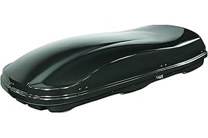Farad Marlin Dachbox 680L schwarz metallic mit Elastisches Befestigungsnetz - Doppelter Seitenöffner, TÜV-GS Zulassung, 5 Jahre Garantie - 3-Punkt-Zentralverriegelung mit Sicherheitsschlüssel
