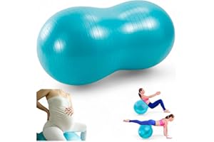 Physioworx Peanut Ball x 50cm – Multiple Use: Exercise, Yoga, Pilates, Rehab, Sensory, Fitness, Birthing and Flexible Seating - Anti-Burst Exercise Ball - Pump Sold Separately