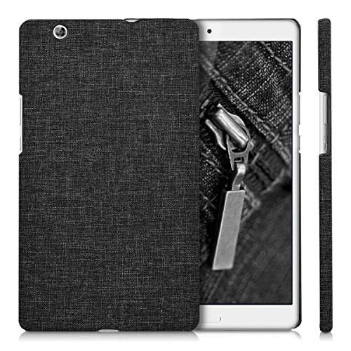 kwmobile Hardcase Stoff Hülle für Huawei MediaPad M3 8.4 – Cover Case in Stoff Design Dunkelgrau - 5