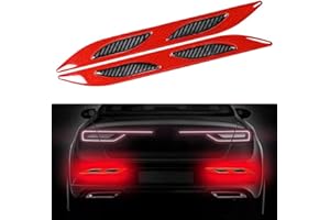 LCXECNW 2 PZ Auto Forte Striscia Riflettente Adesivi,Auto Trunk Adesivi Riflettenti, Visibilità Notturna Riflettente Decal,Riflettente Sicurezza Avvertenza Striscia Adesivi per Auto,Camion,Moto (Rosso)