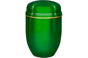 Urns UK Klassische Metall-Urne von Poynton, Legierter Stahl, Baum grün, 19 x 19 x 31 cm