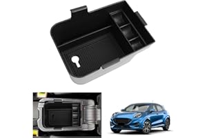 GAFAT Compatibile con Ford Puma/Fiesta MK8 2017-2024 Scatola Portaoggetti, Puma ST Fiesta ST 2023 Organizer per Braccioli, Vano Portaoggetti, Accessori Puma, Accessori Fiesta MK8