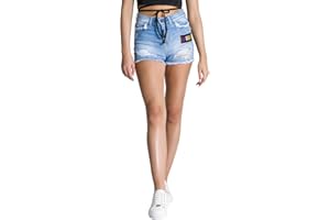 Gianni Kavanagh Light Blue Neverland Denim Shorts Mujer