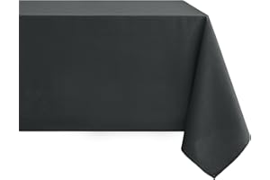 mosayt Mantel Antimanchas 240x140 cm Mesa Rectangular Mesa Comedor Mantel Impermeable Efecto Protector Mesa Comedor Manteles No Plancha Decorativo para Casa Comedor Cocina, Gris Oscuro