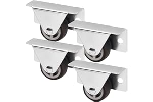 SOTECH Lot de 4 Roulettes caissons TRIER (Ø 30 mm, pour montage latéral, gris foncé) Roulette de transport Idéale pour les caissons de lit et les tiroirs au sol