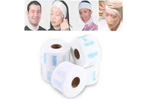 PONGNAS 5 rotoli di carta usa e getta per collo, fascia elastica impermeabile professionale per collo di carta, strumento accessorio per parrucchiere protettore per lavaggio capelli taglio rasatura salone