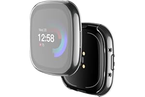 Yolin [2-Stück] All-Around TPU Displayschutz Kompatibel mit Fitbit Versa 4 / Fitbit Sense 2, Ultradünne Weiche Schutzhülle für Fitbit Versa 4 / Fitbit Sense 2 (2 Transparent)