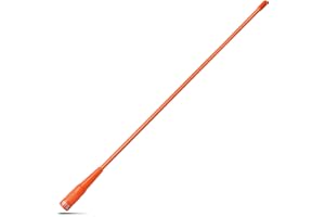 HYS ConnecteurS SMA mâle Antenne Double Bande 144/430MHz UHF/VHF Elite Antenne Compatible avec TYT MD-UV380 MD-380 YAESU VX-6R WOUXUN Kenwood Radio (Orange)